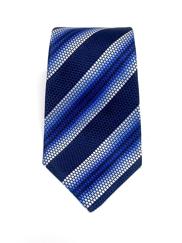 Turnbull & Asser Luxury Silk Tie - Blue Stripe - photo 3