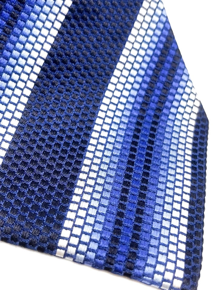 Turnbull & Asser Luxury Silk Tie - Blue Stripe - photo 4
