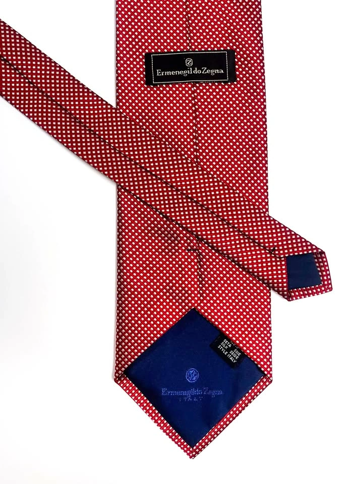 Ermenegildo Zegna Red Silk Tie