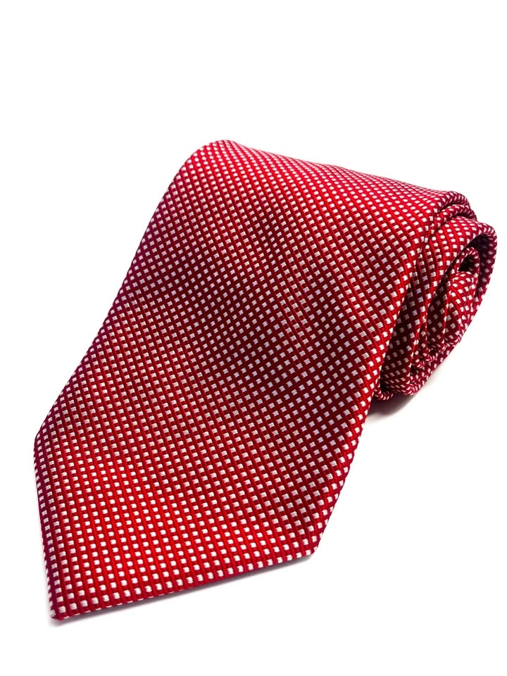Ermenegildo Zegna Red Silk Tie - photo 2