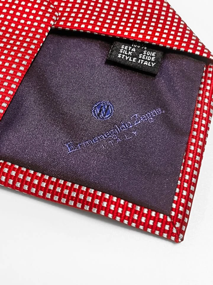 Ermenegildo Zegna Red Silk Tie - photo 5
