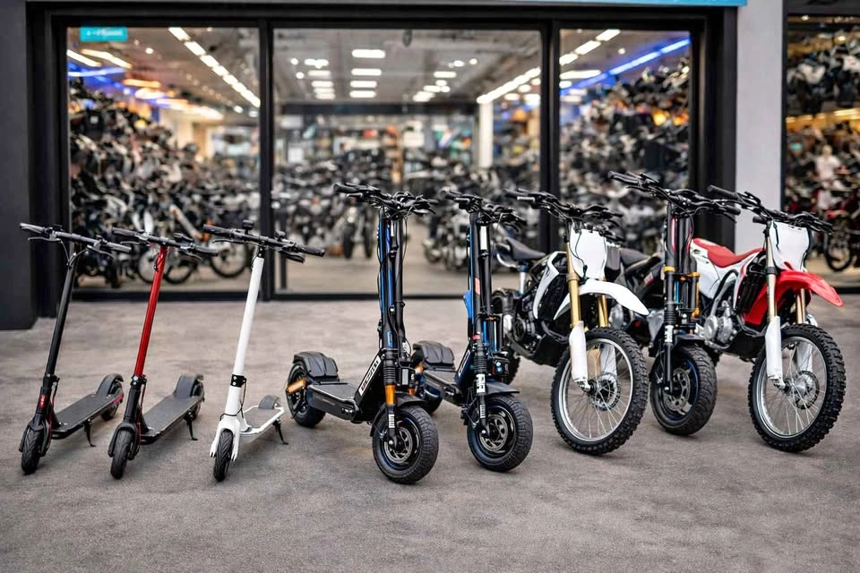 BUYING E SCOOTERS, EBIKES AND Gas/electric DIRT BIKES