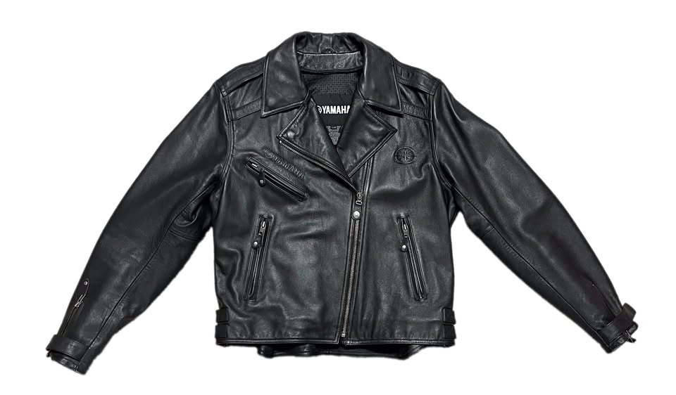 Yamaha V Star Leather Motorcycle Jacket - Black, Large