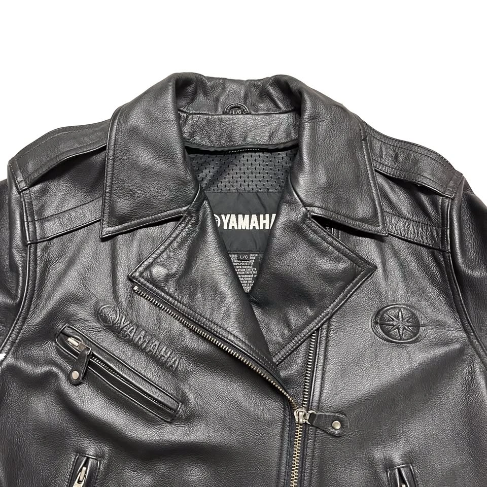 Yamaha V Star Leather Motorcycle Jacket - Black, Large - photo 5
