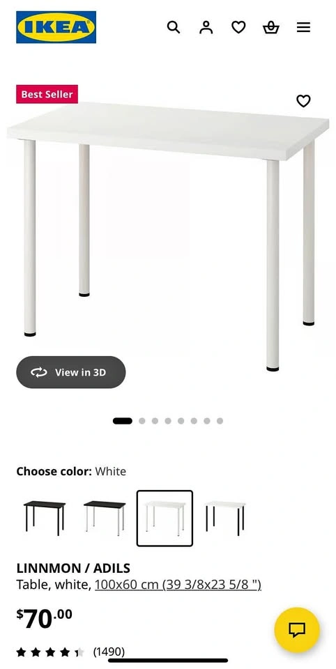 IKEA white desk