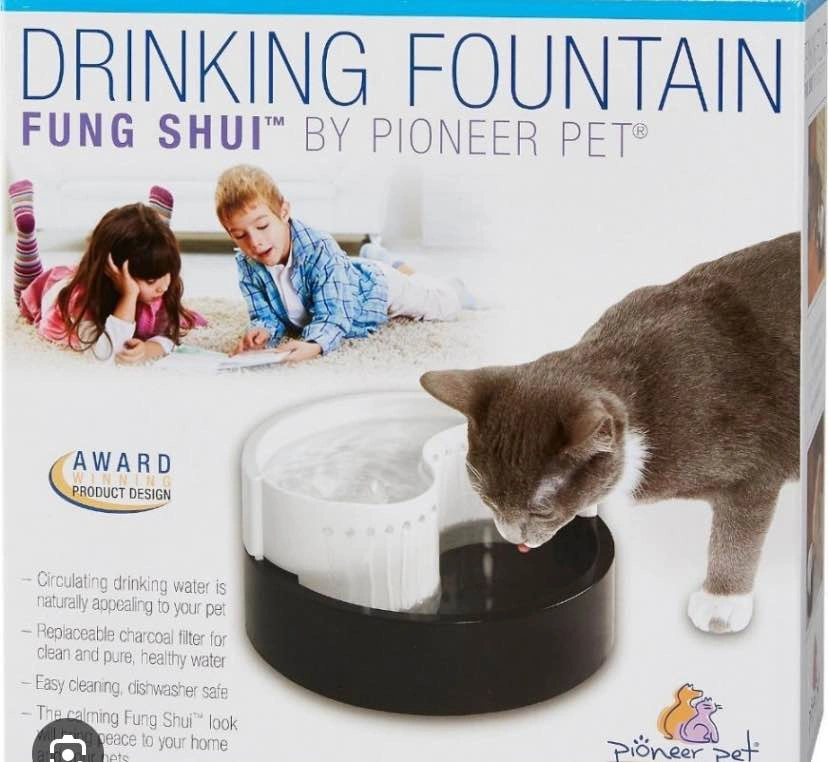 Cat drinking fountain - photo 3