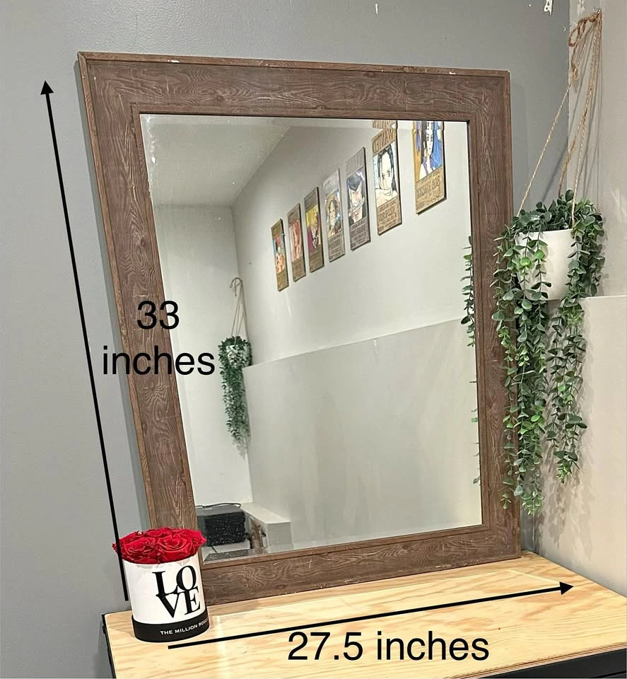 Wooden Large Mirror
