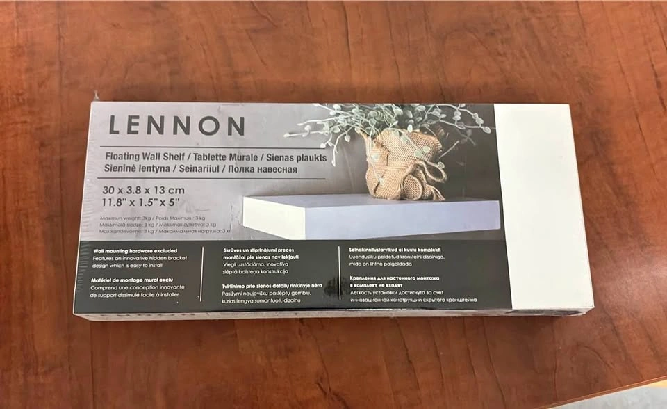 Small white hanging shelf