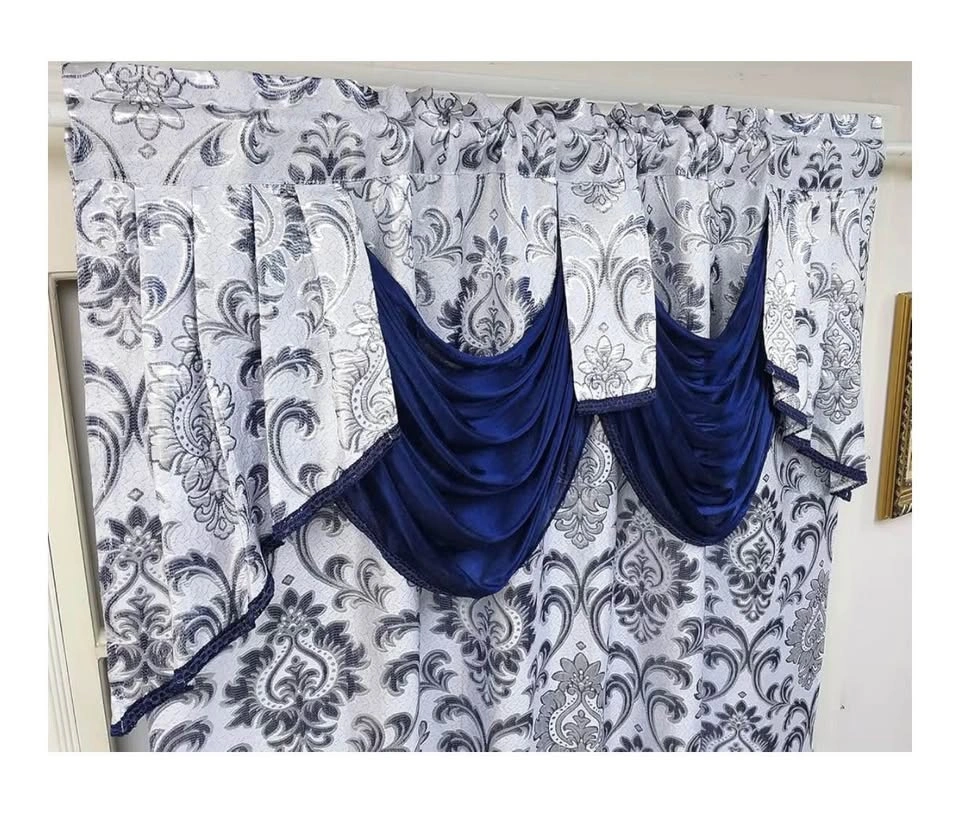 GOHD Samba Star Jacquard Curtain Panels w/ Valance (Navy Blue, 2 - photo 3