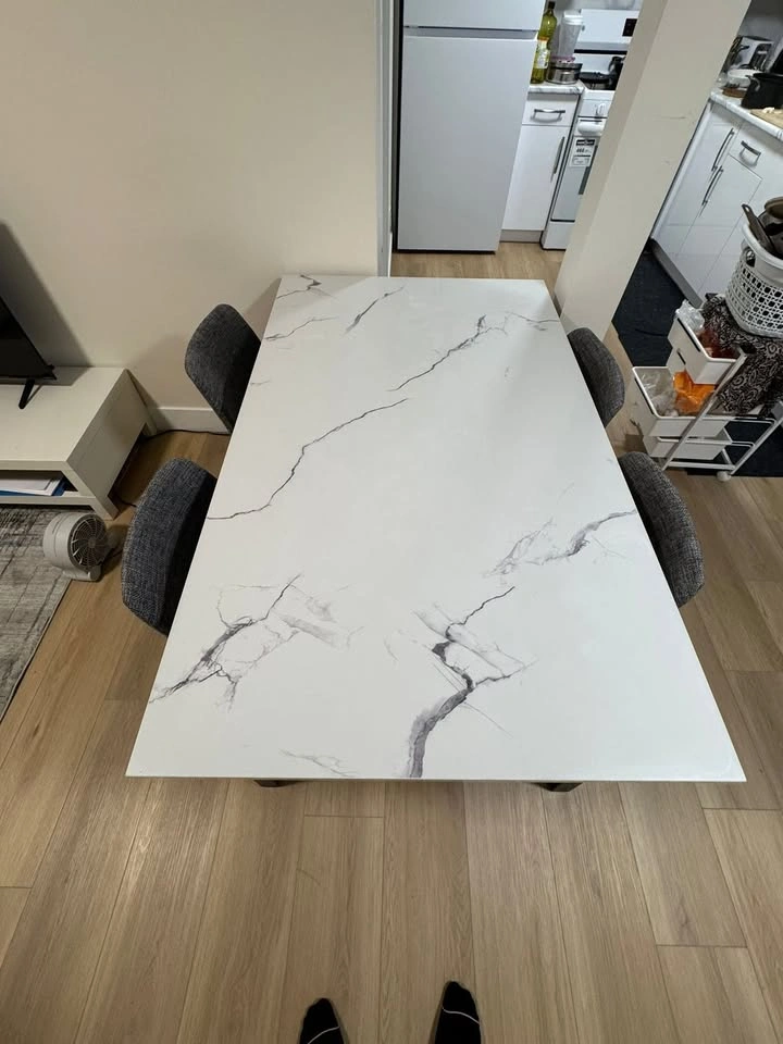 Luxury Real Marble Dining Table & 4 Chairs - photo 3