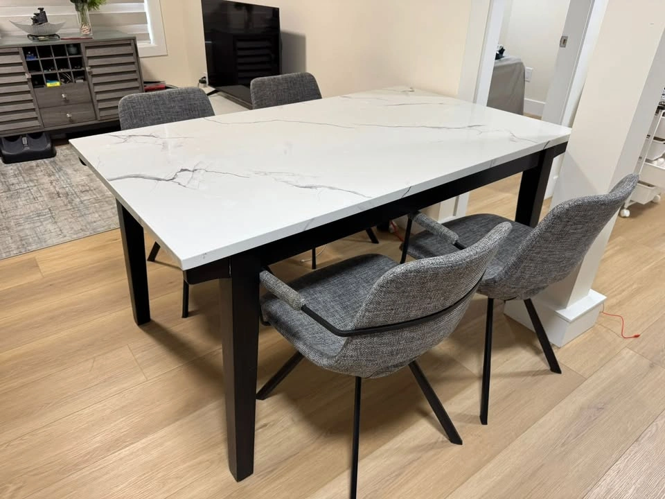 Luxury Real Marble Dining Table & 4 Chairs - photo 4