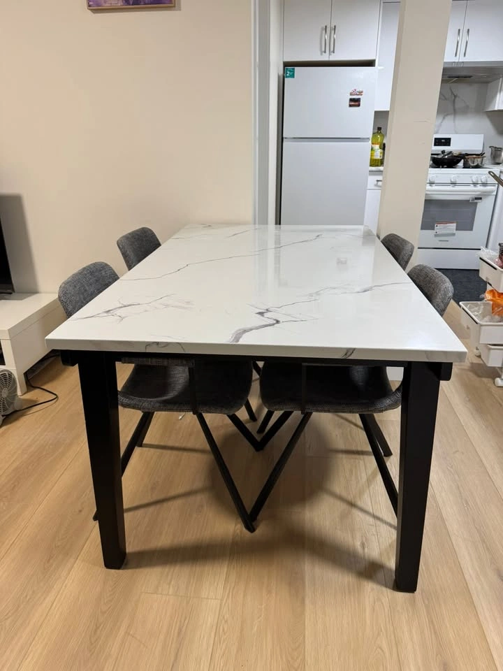 Luxury Real Marble Dining Table & 4 Chairs - photo 5