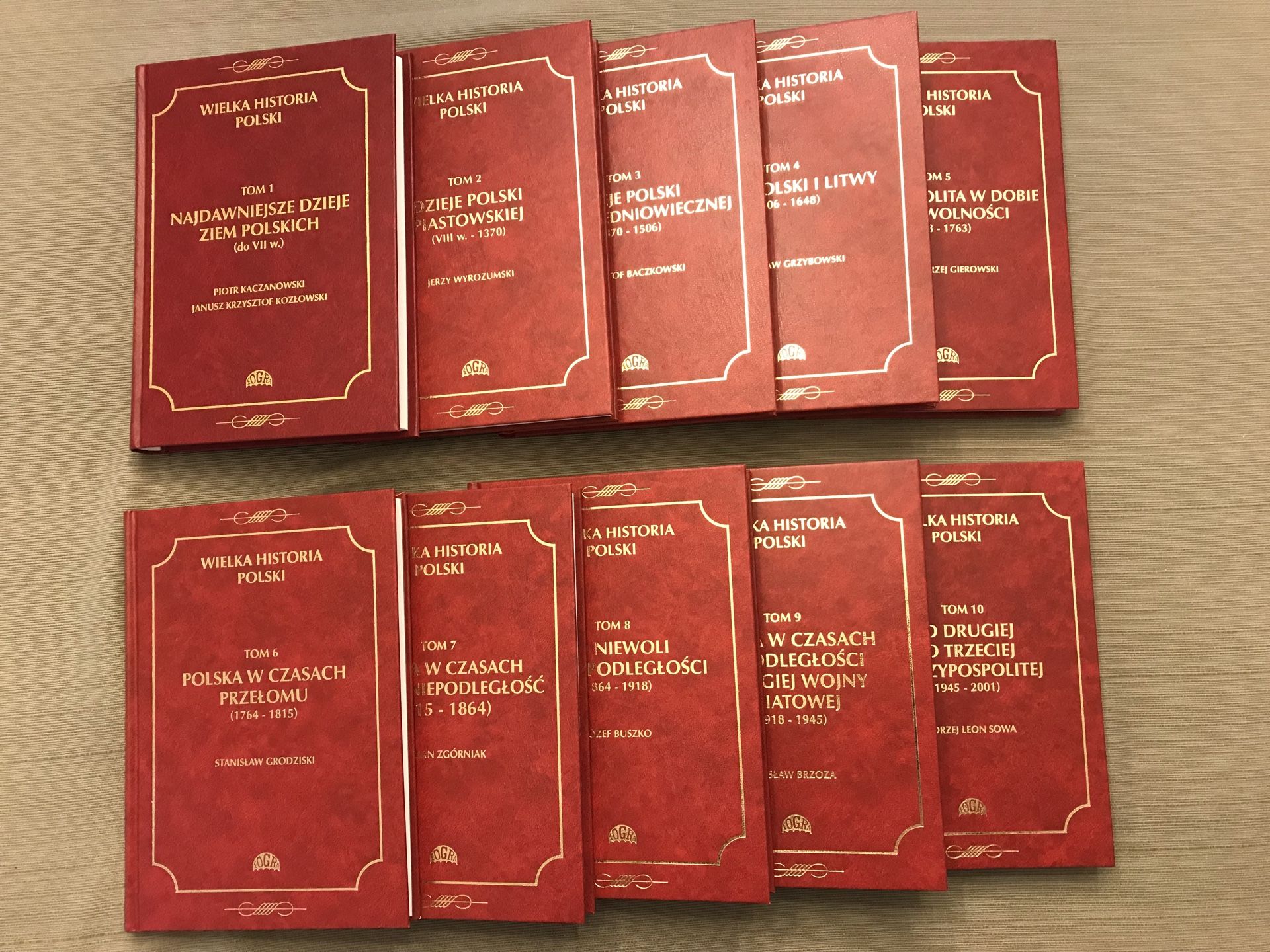 WIELKA HISTORIA POLSKI - 10 Volume Set (Polish)