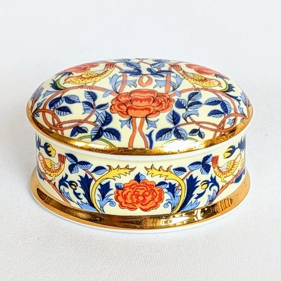 William Morris Rose Chintz Trinket Box - Fine Bone China, Made i - photo 4