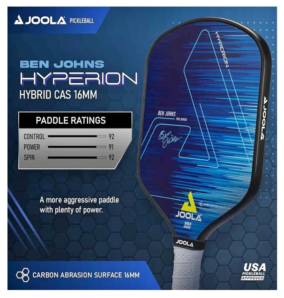 Joola Professional Pickleball Paddle (Carbon Fibre, Hyperion CAS