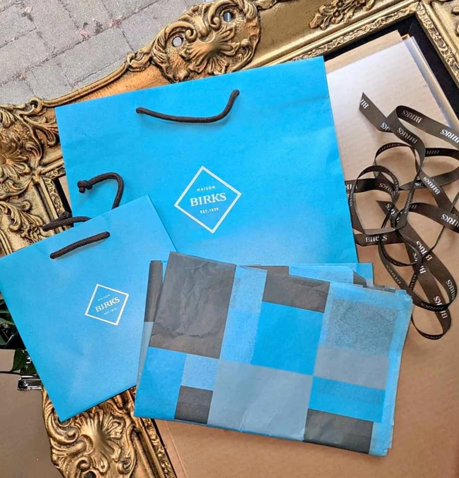 Maison BIRKS Box, Bags, Ribbon, Tissue