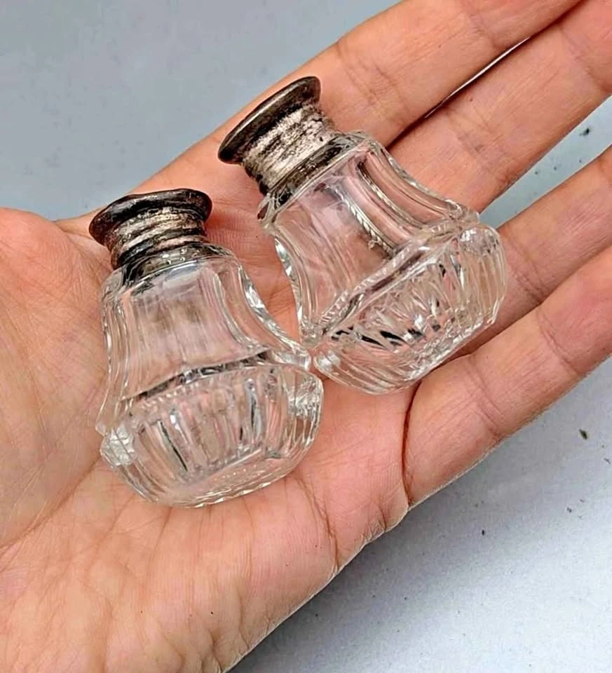 Antique Mother of Pearl S&P Shakers