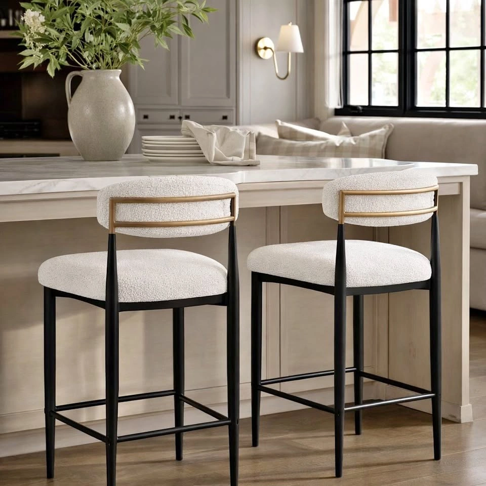 2 Boucle Counter Stools - Brand New in Box