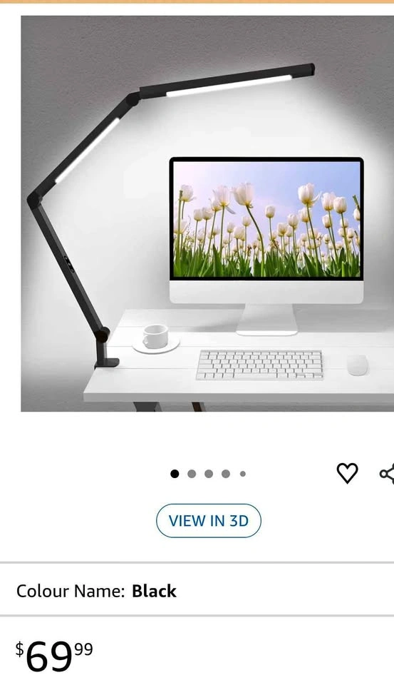 LED Desk Lamp with Swing Arm