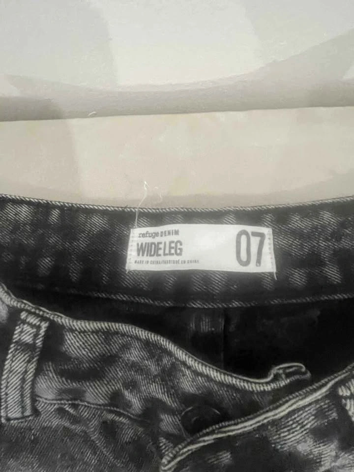 Jeans - Black Wide Leg & Blue Low Rise Flare - photo 3