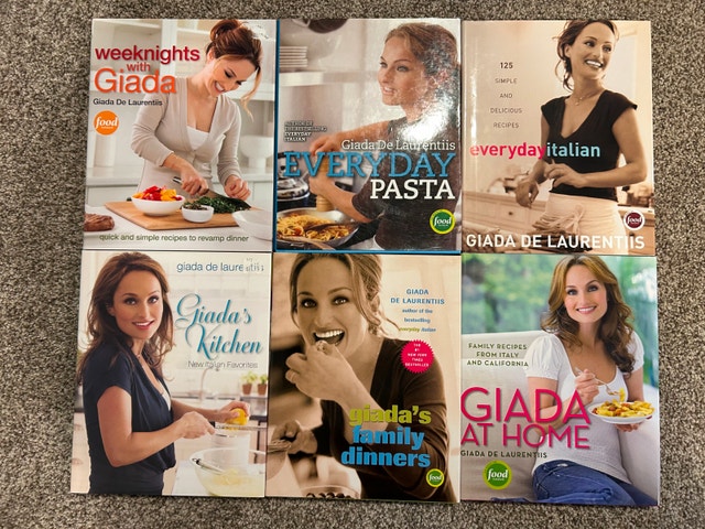 Giada De Laurentiis Cookbooks (6 Hardcover Books)