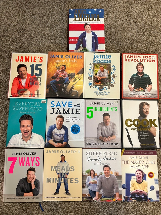 Jamie Oliver Cookbooks (13 Hardcovers)