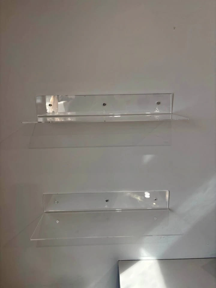 Acrylic wall shelves
