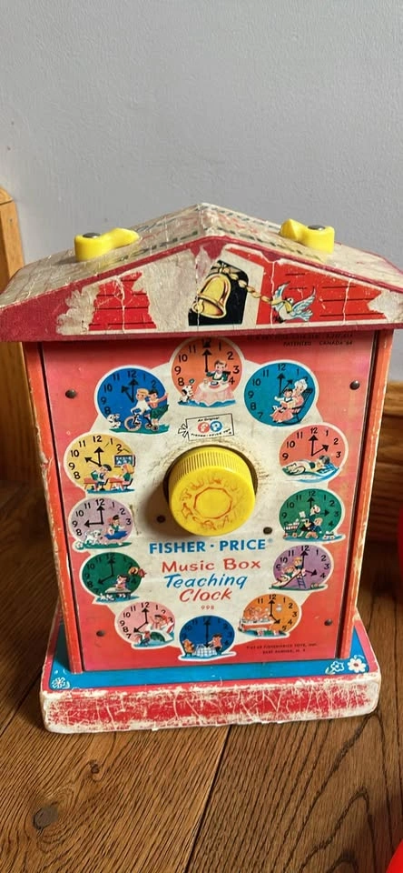 Vintage Fisher Price Music Teaching Clock & Toys - photo 3