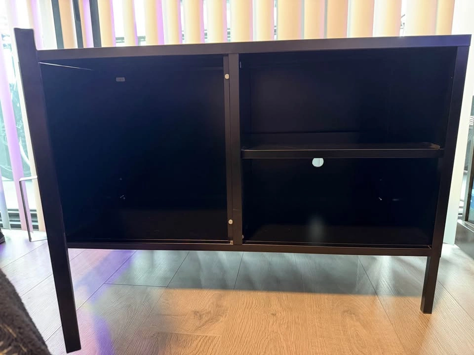 Black Metal TV Stand/Storage Cabinet - photo 3