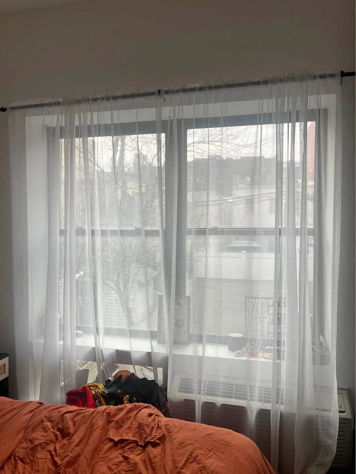 Sheer white curtains-42x84