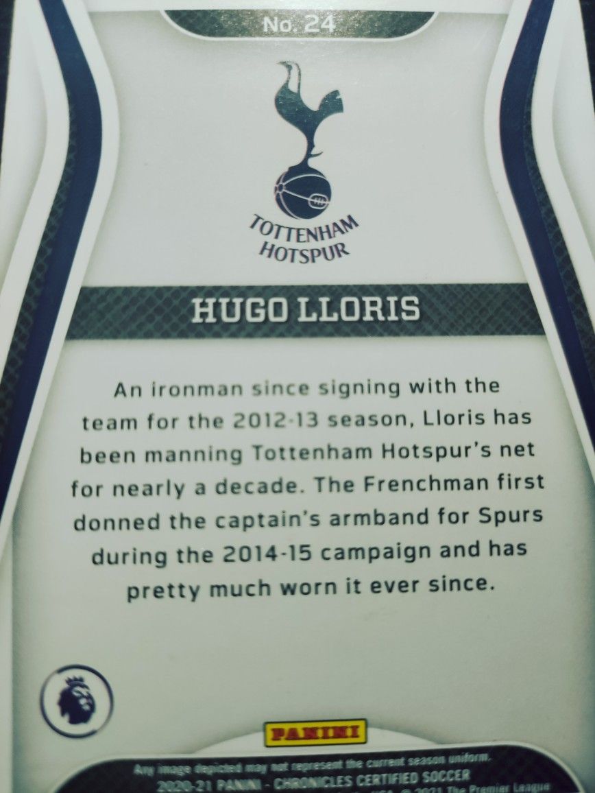 Tottenham Hotspur Hugo Lloris 2020-21 Panini Chronicles Card #24 - photo 3