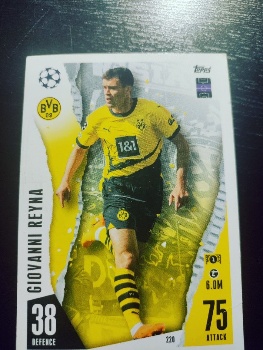 2022-23 Topps Match Attax Giovanni Reyna #220 Base Card - Dortmu