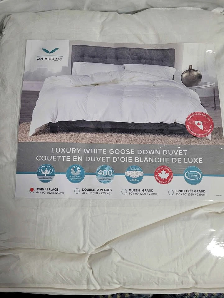 Westex Luxury White Goose Down Duvet - Twin Size