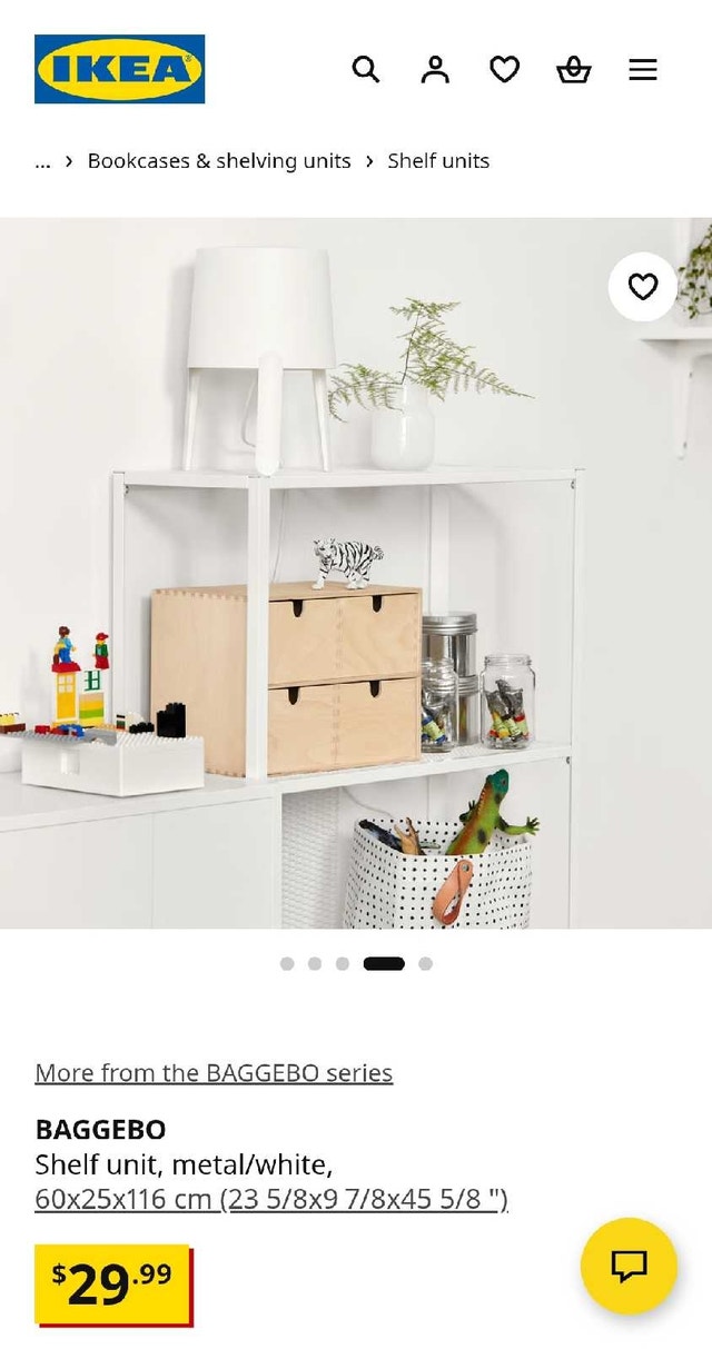 ✴️ Ikea BAGGEBO White Metal Shelf Unit - photo 3