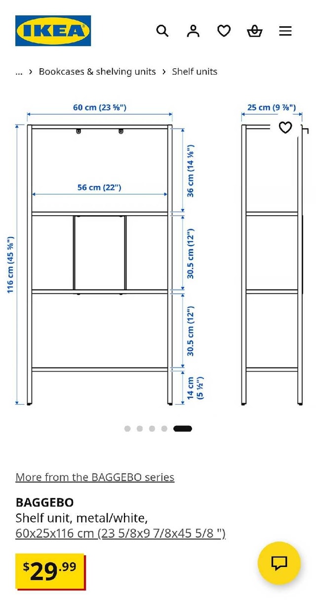 ✴️ Ikea BAGGEBO White Metal Shelf Unit - photo 4