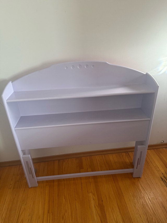 Wood Twin Headboard with Shelves - photo 3