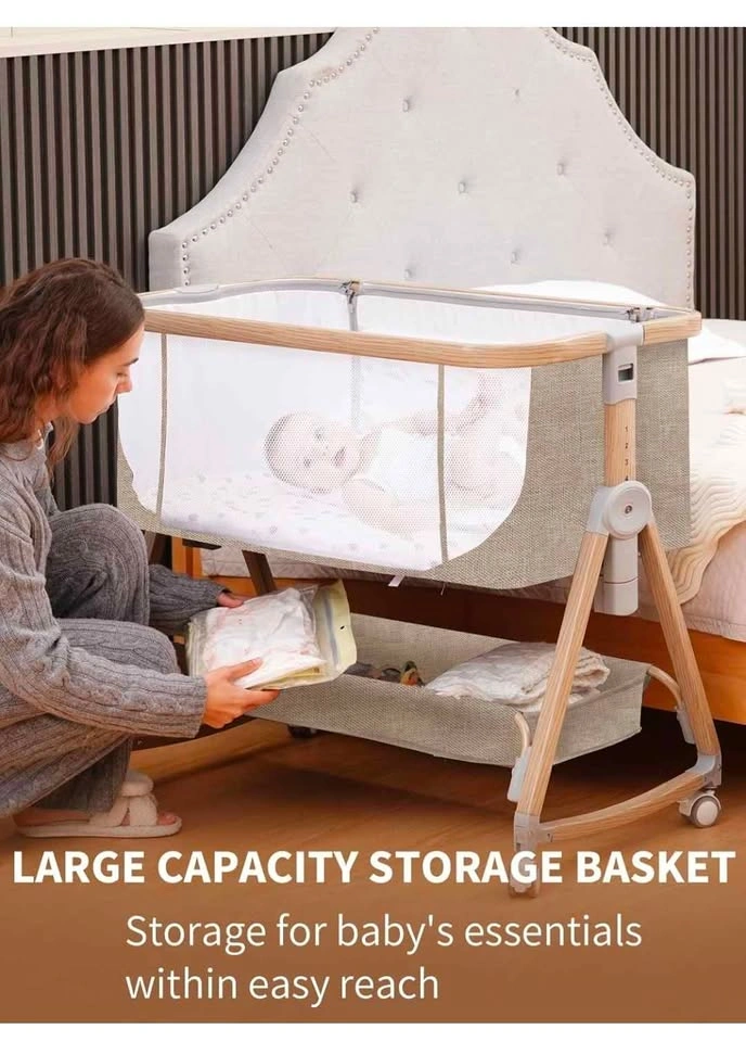 Jestonten Bedside Baby Bassinet (Khaki) - Open Box - photo 4
