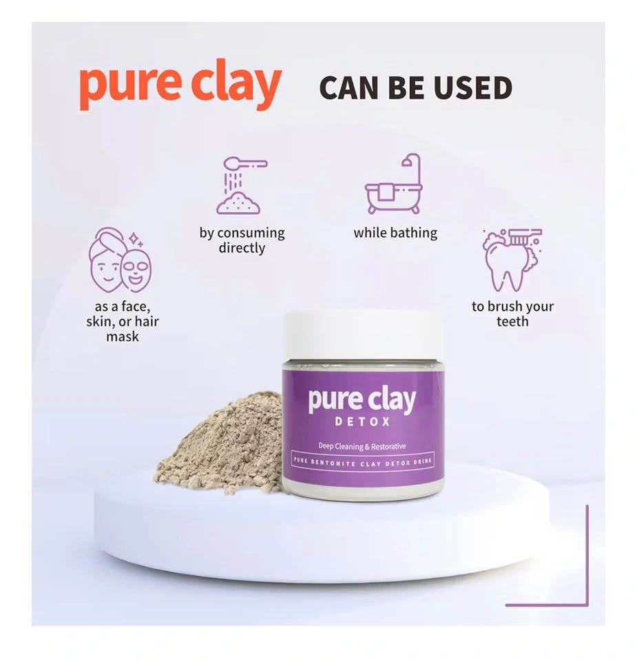 Pure Clay Detox Bentonite Clay Drink, Aztec Clay Mask 453g - photo 3