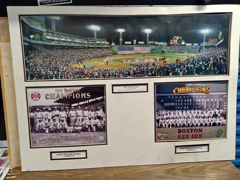 Boston Red Sox 1918 & 2004 World Series Champs Framed Photo