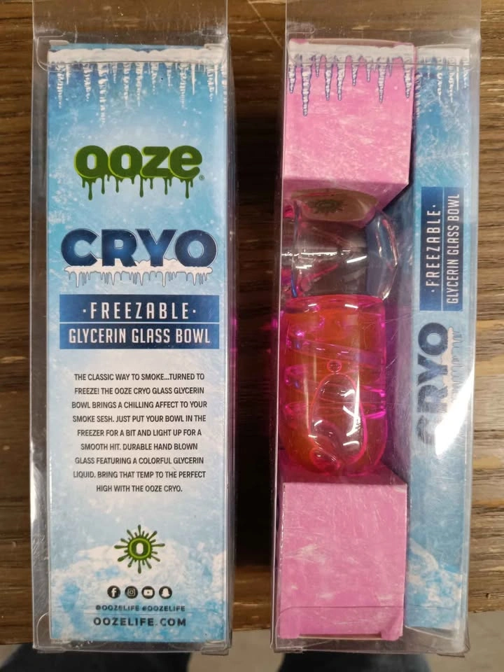 2pc Ooze Cryo Freezable Glycerin Glass Bowls - photo 4