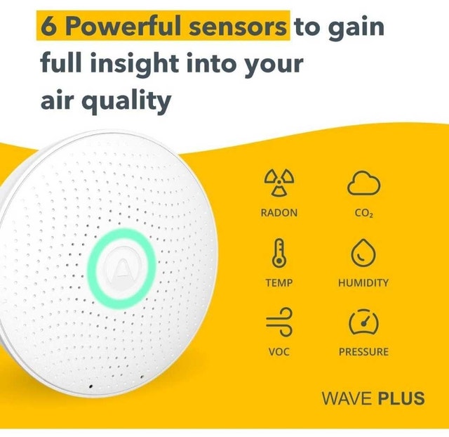 Airthings Wave Plus Indoor Air Quality Monitor (+Radon) - photo 2