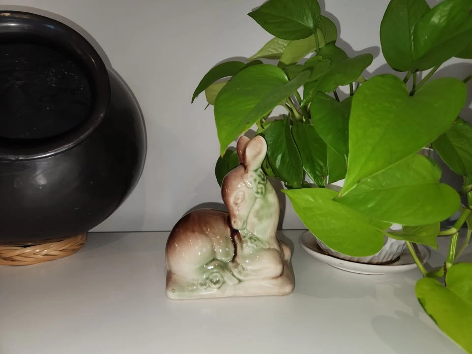 Vintage Mid-Century Ceramic Fawn Figurine - photo 2