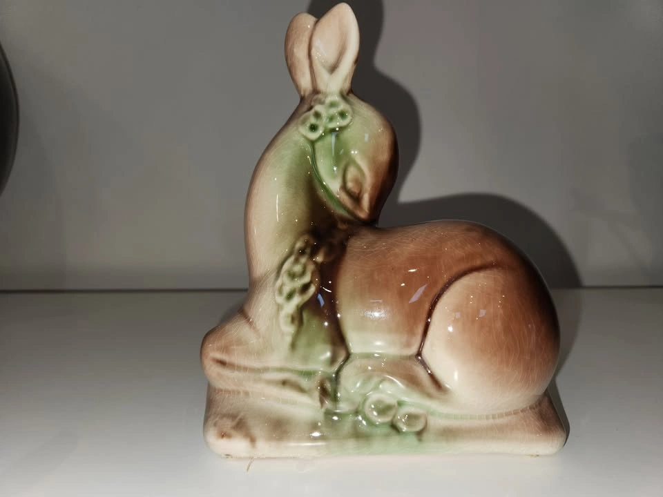 Vintage Mid-Century Ceramic Fawn Figurine - photo 4