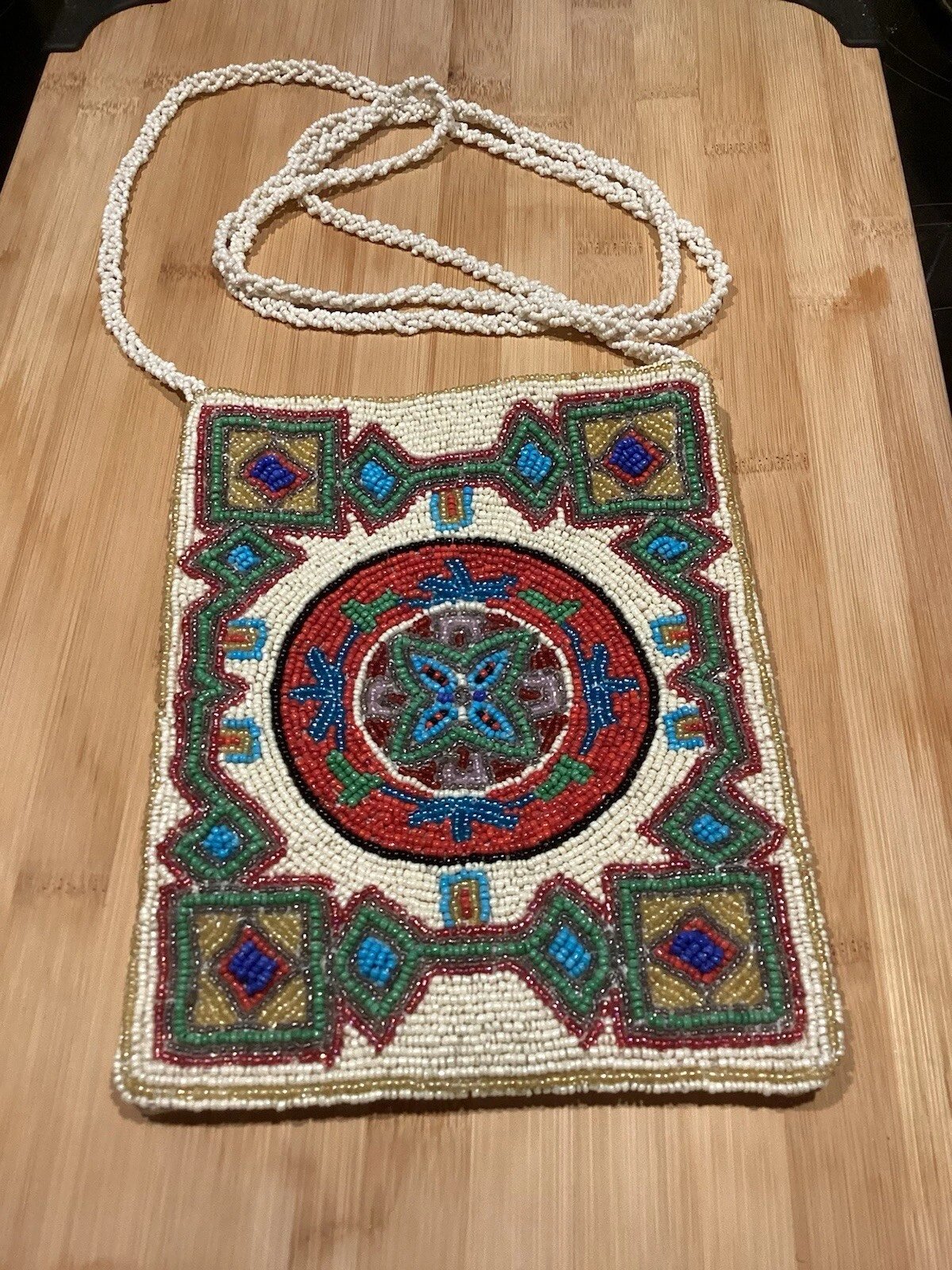 Vintage Beaded Evening Bag Crossbody Handbag Purse Made In India - photo 2