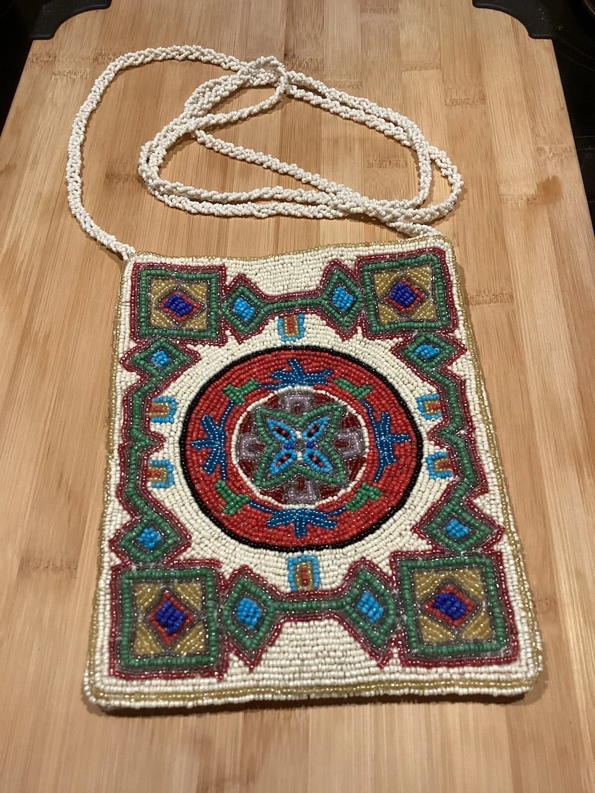 Vintage Beaded Evening Bag Crossbody Handbag Purse Made In India - photo 5