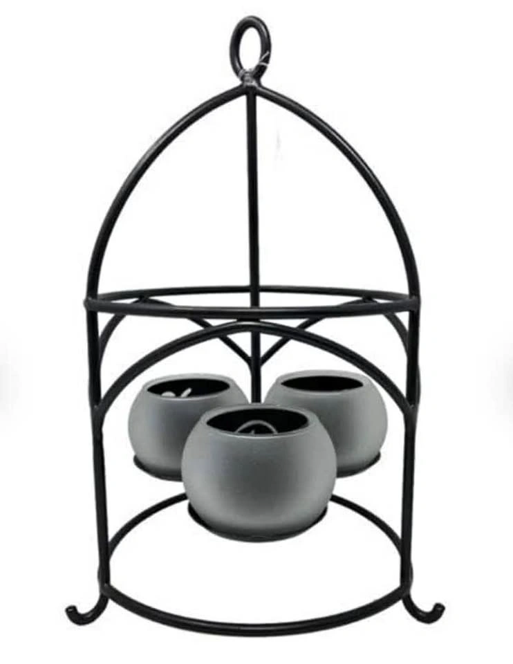Retired PartyLite Shadow Lights Lantern Frosted Candle Holders F