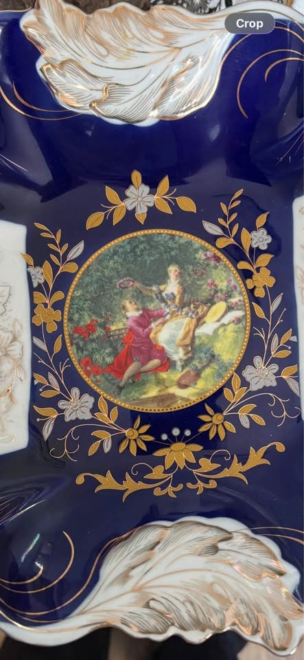 Thun Cobalt Porcelain Romeo and Juliet Pedestal Bowl - photo 2