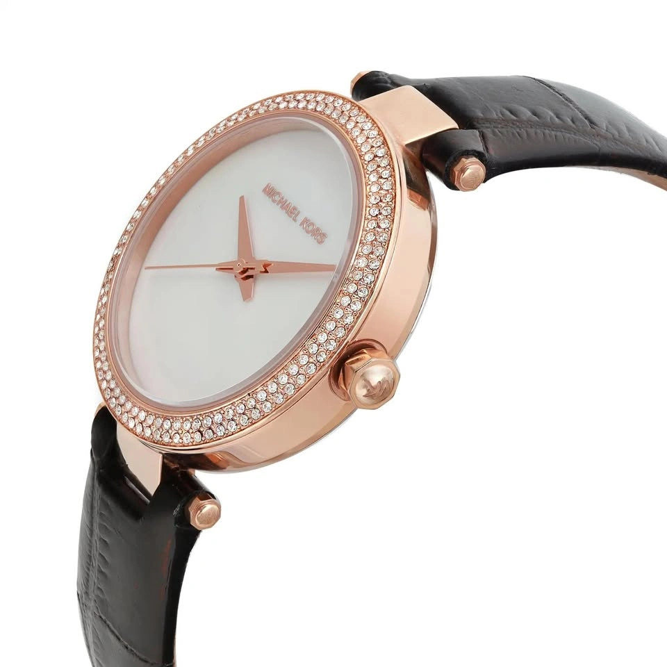 Michael Kors Mini Parker Rose Gold MOP Dial Leather Watch MK2591 - photo 3
