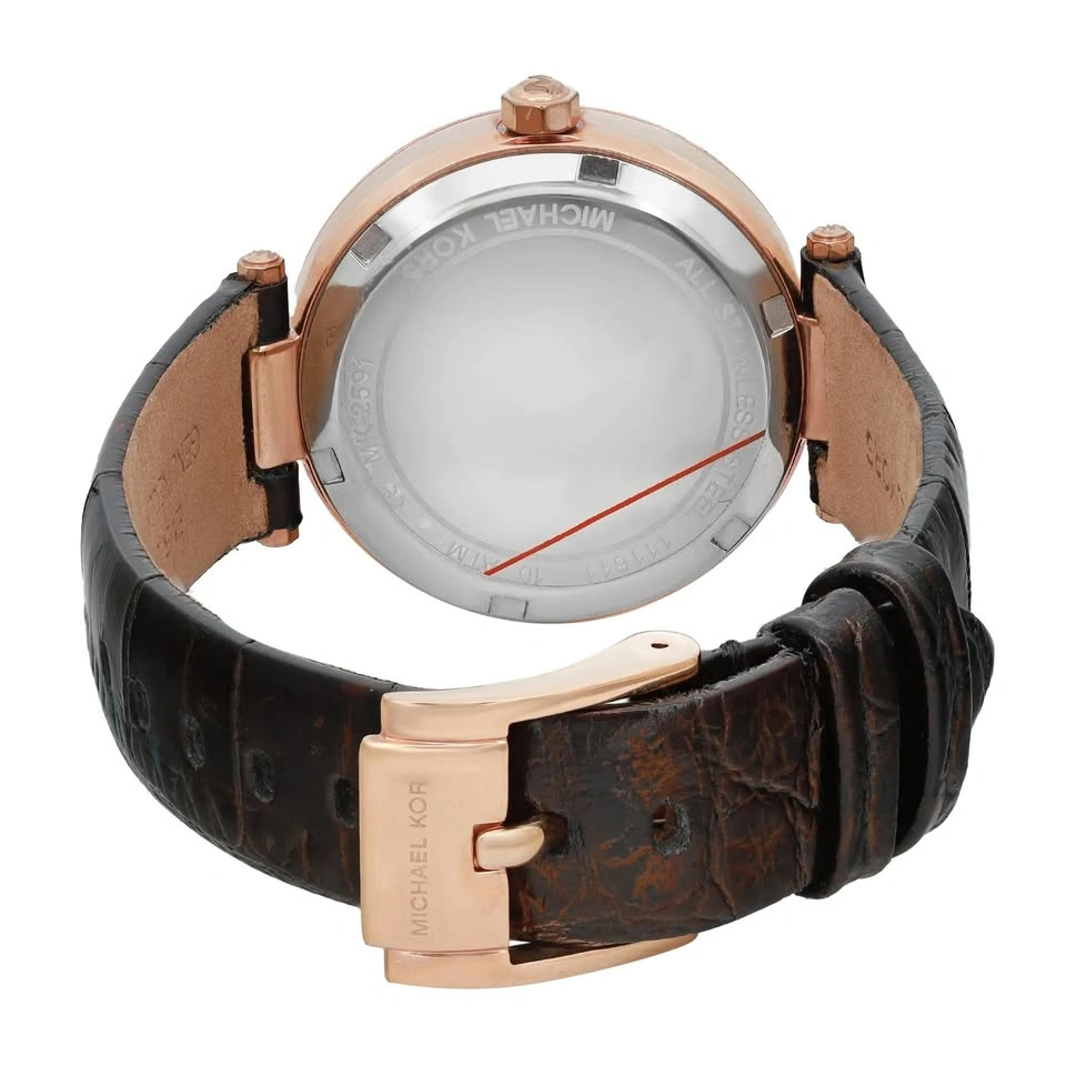 Michael Kors Mini Parker Rose Gold MOP Dial Leather Watch MK2591 - photo 4