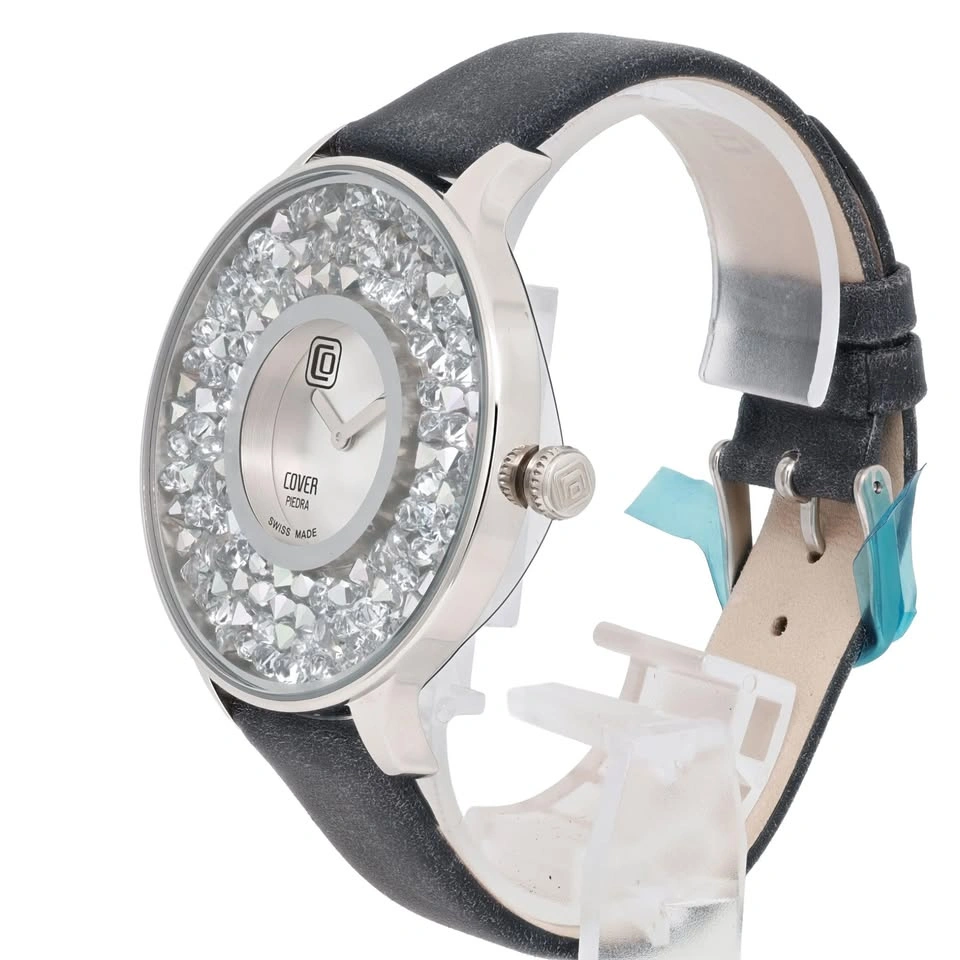 Cover Piedra 42mm Steel Silver Dial Grey Band Unisex Quartz Watc - photo 2